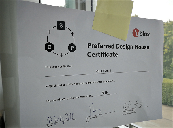 RELOC nominated preferred design partner by u-blox